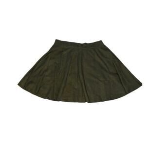 full tilt Flippy Womens Skirt sz small suede green a line mini